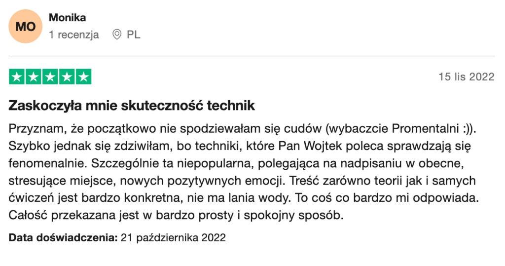 recenzja kursu na stres